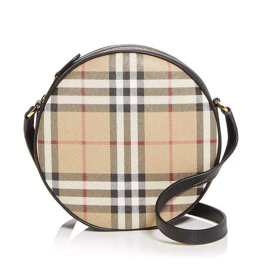 NEW WITH TAG Burberry Louise Vintage Check Round Convertible Crossbody