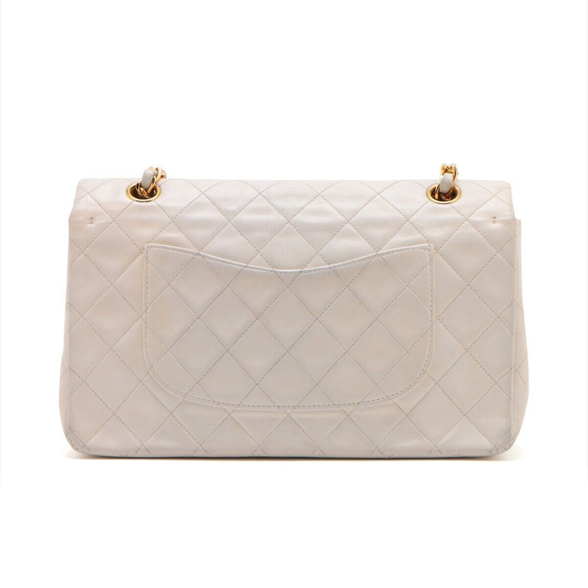 PRE-ORDER CHANEL  Lambskin Quilted Medium Double Flap White