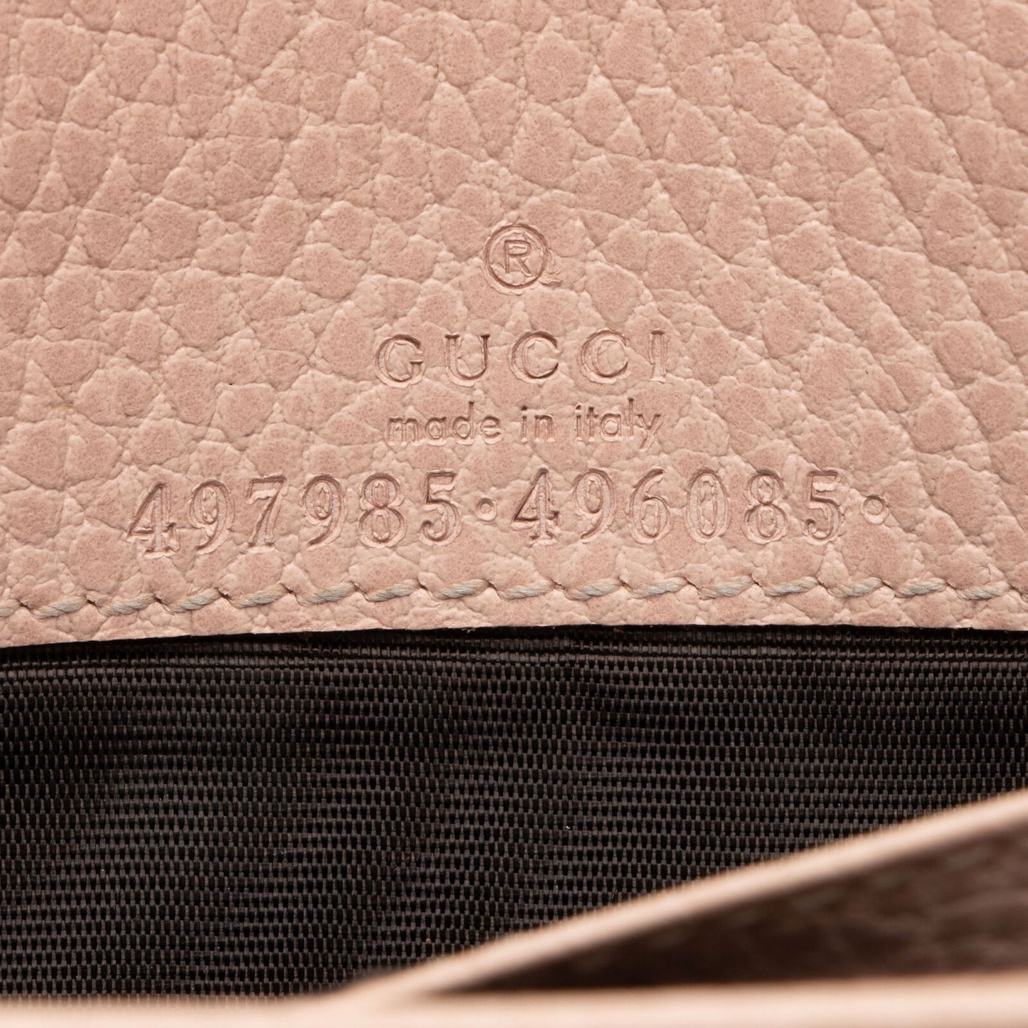 GUCCI Dollar Calfskin Mini GG Marmont Chain Wallet Perfect Pink