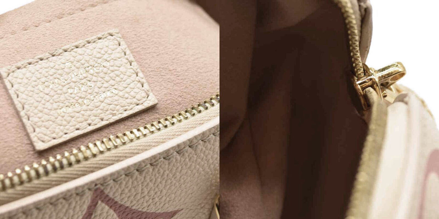 Louis Vuitton Empreinte Monogram Giant Speedy Bandouliere 20 Creme Rose Trianon RFID