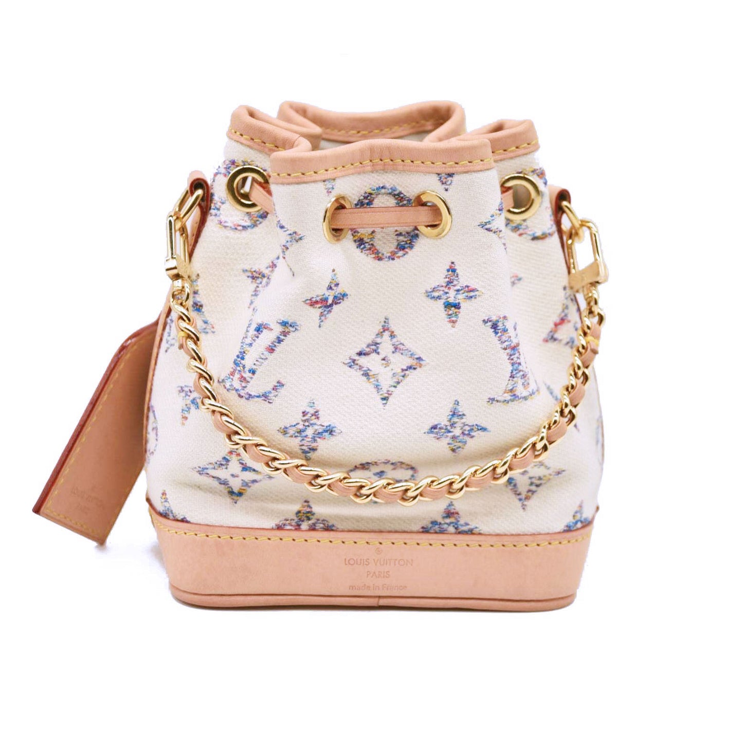 Louis Vuitton Monogram Jacquard -Tweed Nano Noé Multicolor White