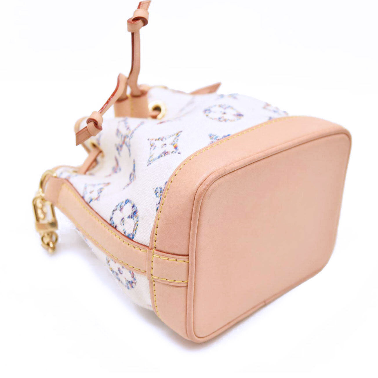 Louis Vuitton Monogram Jacquard -Tweed Nano Noé Multicolor White