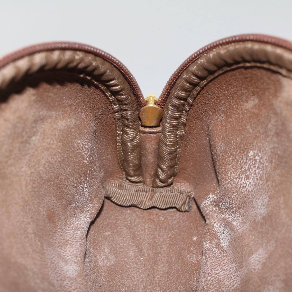 BURBERRY Nova Check Pouch PVC Leather Beige