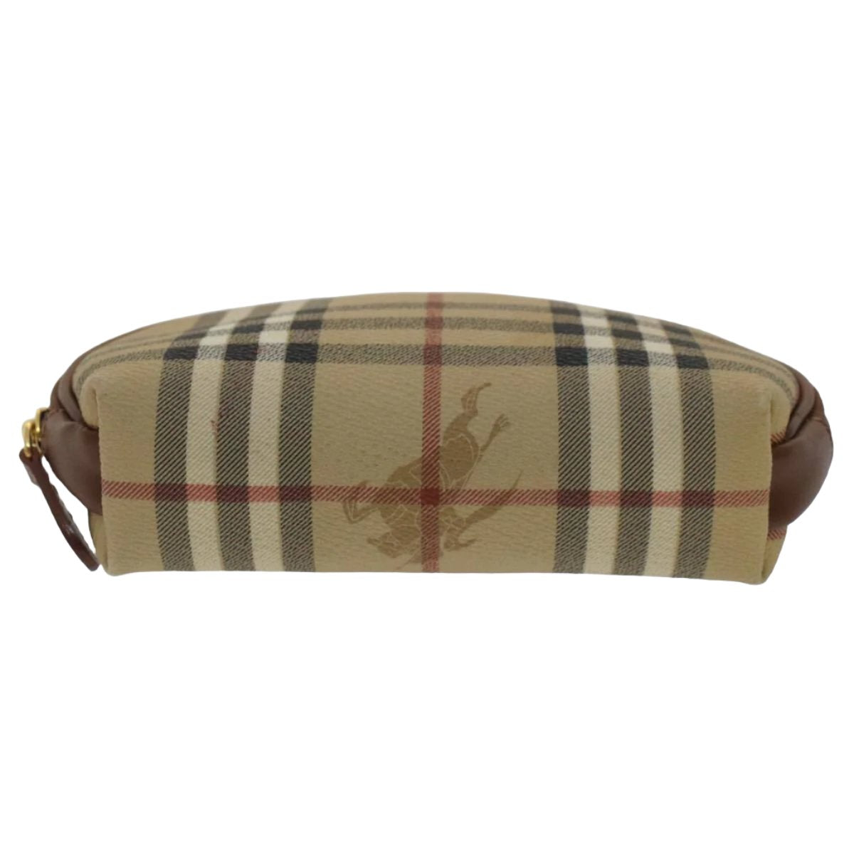 BURBERRY Nova Check Pouch PVC Leather Beige