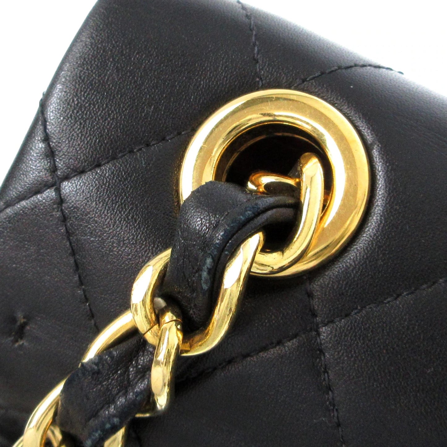 CHANEL Lambskin Quilted Jumbo Single Flap Black 3*