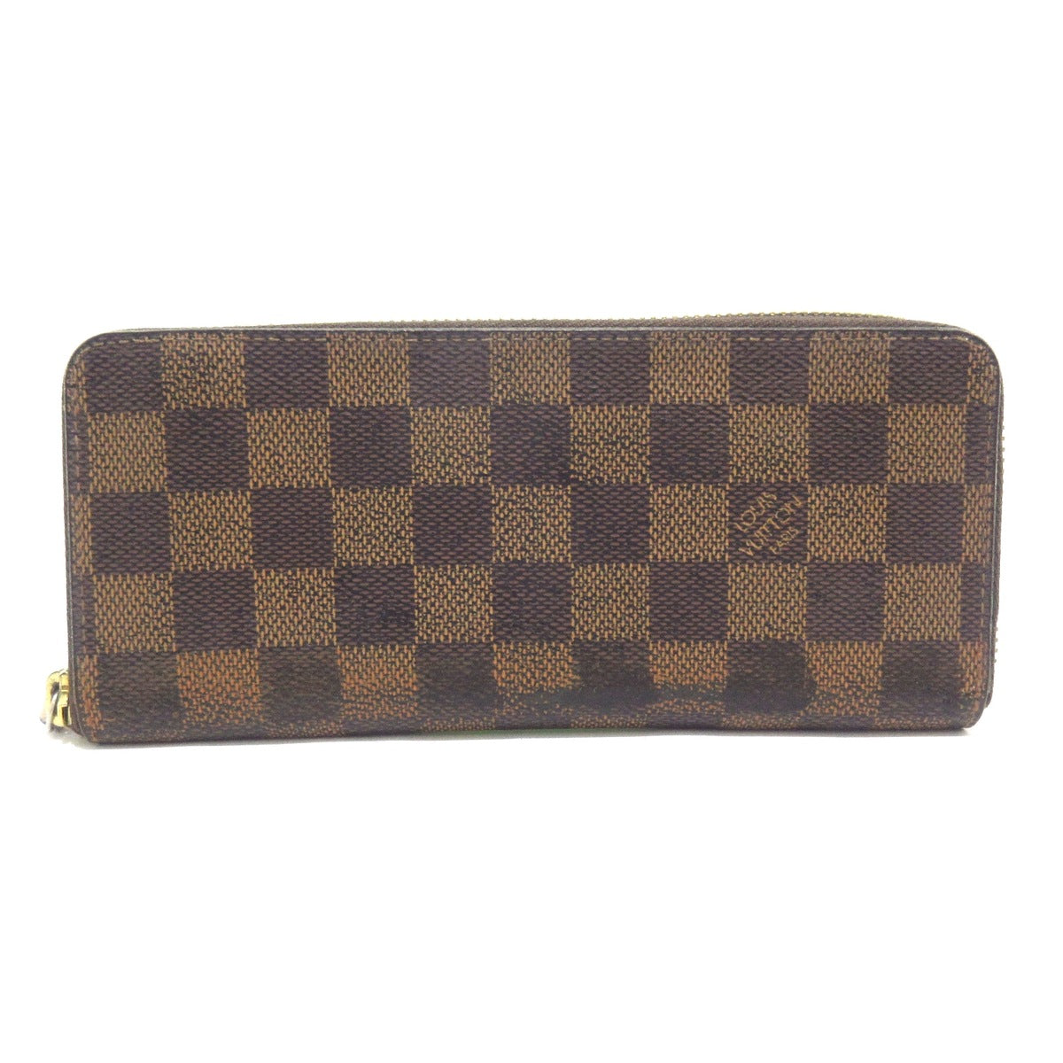 LOUIS VUITTON Damier Ebene Clemence Wallet Rose Ballerine GI0118