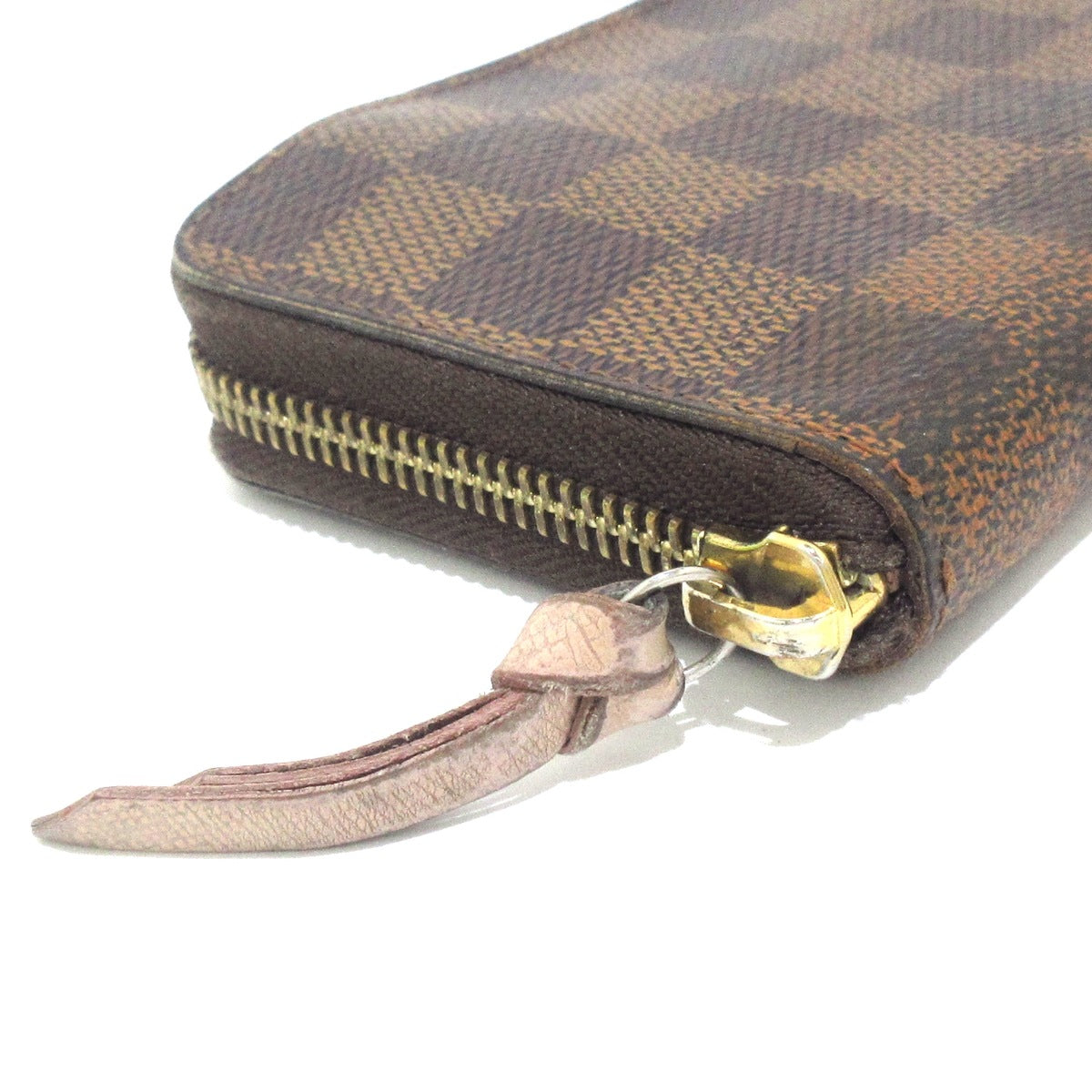LOUIS VUITTON Damier Ebene Clemence Wallet Rose Ballerine GI0118