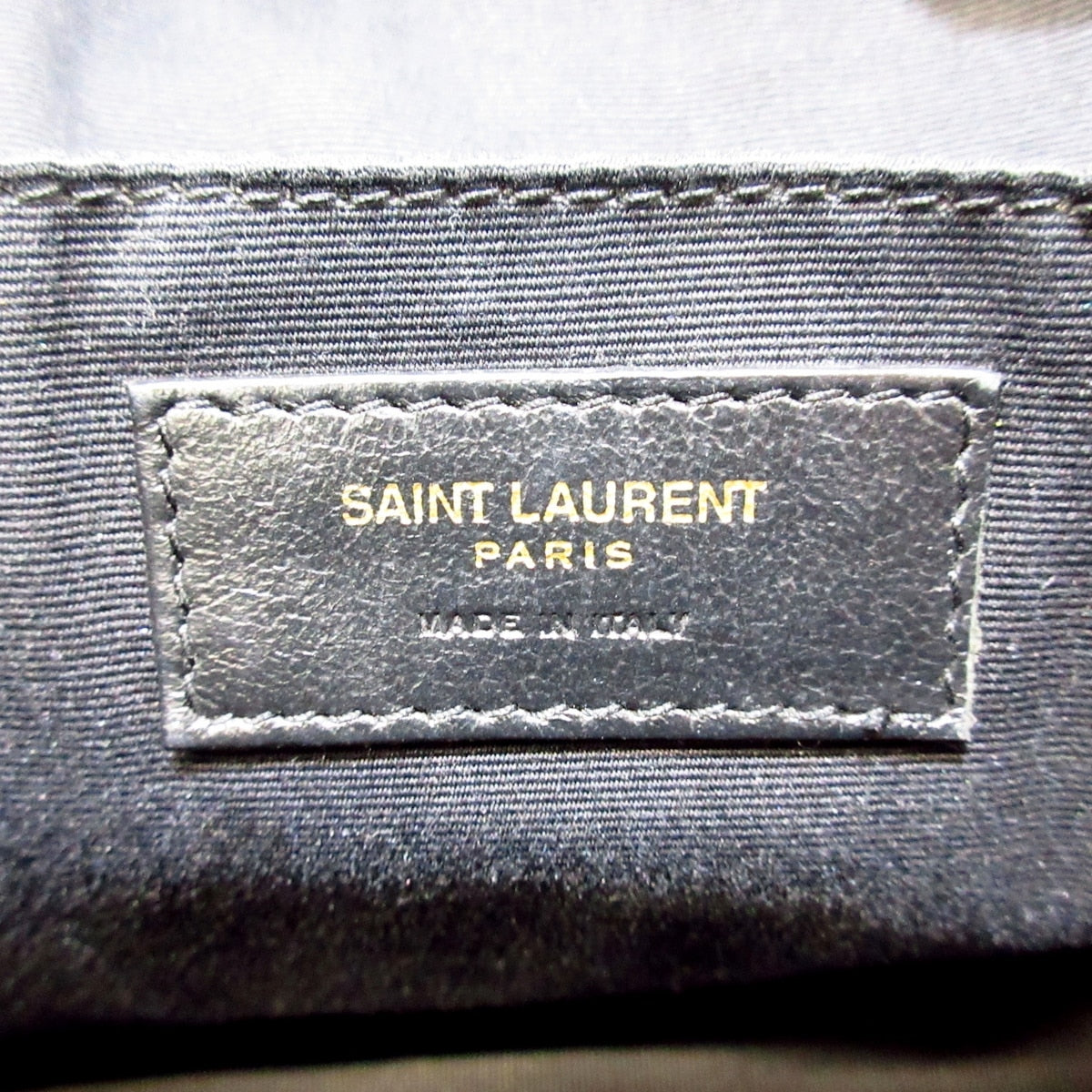 SAINT LAURENT Lambskin Monogram Small Lou Camera Bag Black