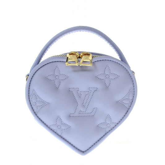 Preorder LOUIS VUITTON Calfskin Embroidered Monogram Pop My Heart Bag Pouch Lilac