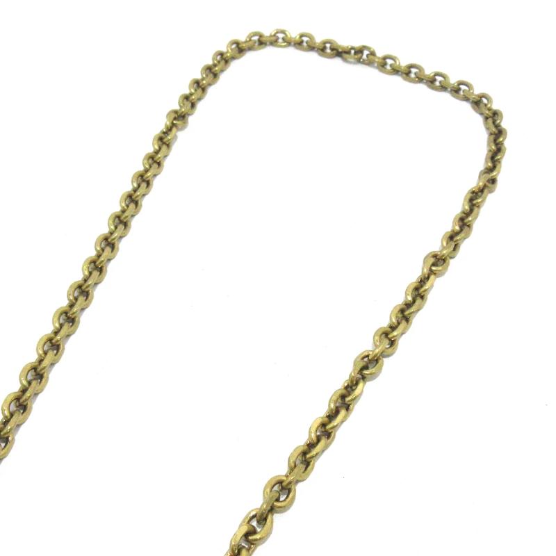 CHRISTIAN DIOR Yellow Grained Calfskin Saddle Chain Wallet Pouch