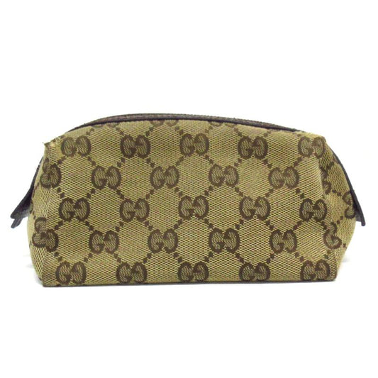 GUCCI GG Cosmetic Pouch Dark Brown