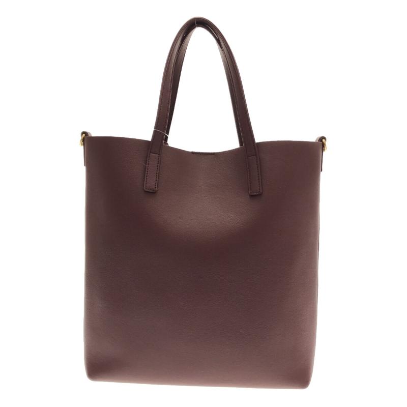 Pre-order SAINT LAURENT Calfskin Large Shopping Tote Bordeaux