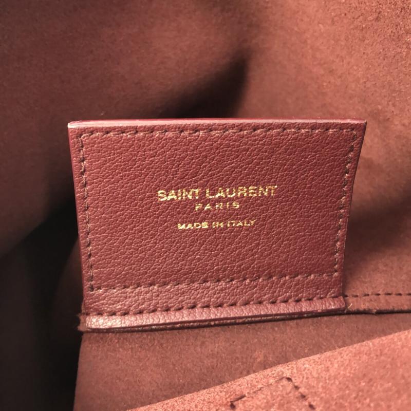 Pre-order SAINT LAURENT Calfskin Large Shopping Tote Bordeaux