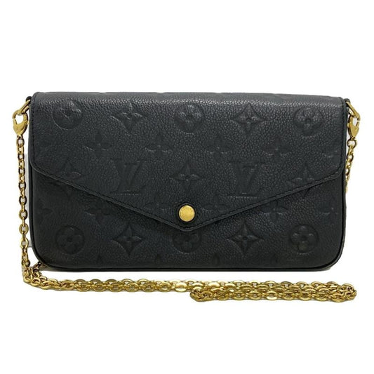 Louis Vuitton  Empreinte Pochette Felicie Chain Wallet Black RFID