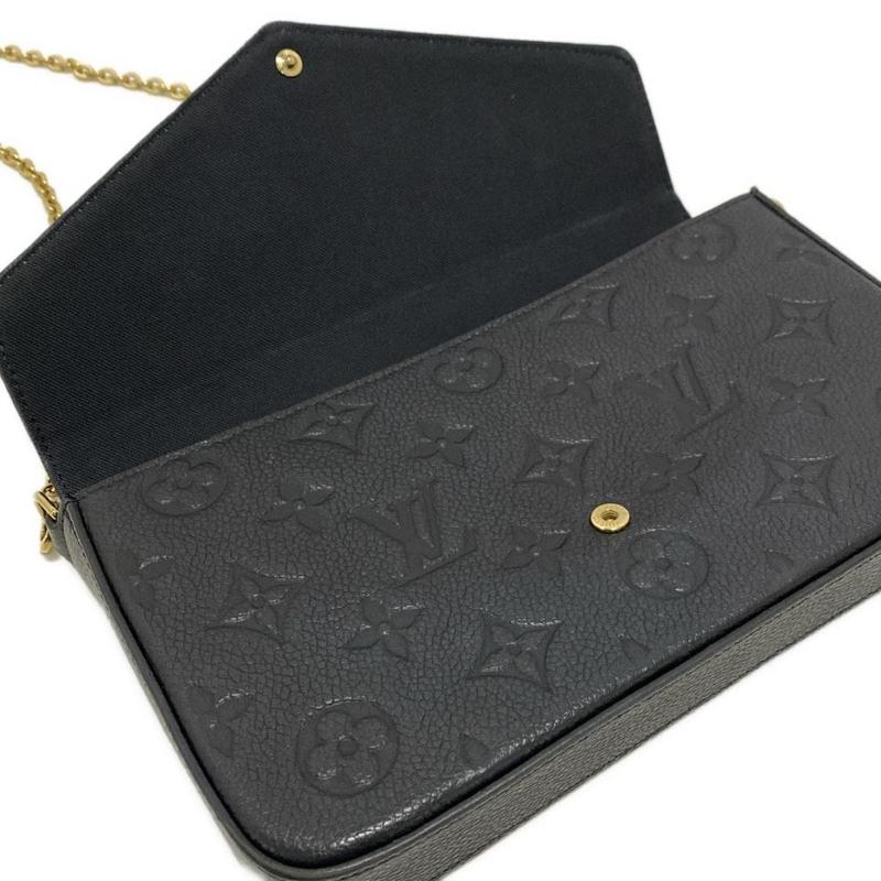 Louis Vuitton  Empreinte Pochette Felicie Chain Wallet Black RFID