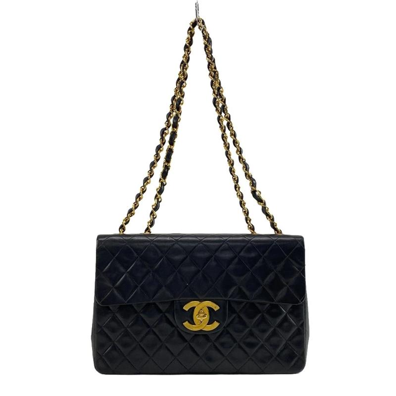 Chanel  Lambskin Quilted Jumbo Single Flap Black 3