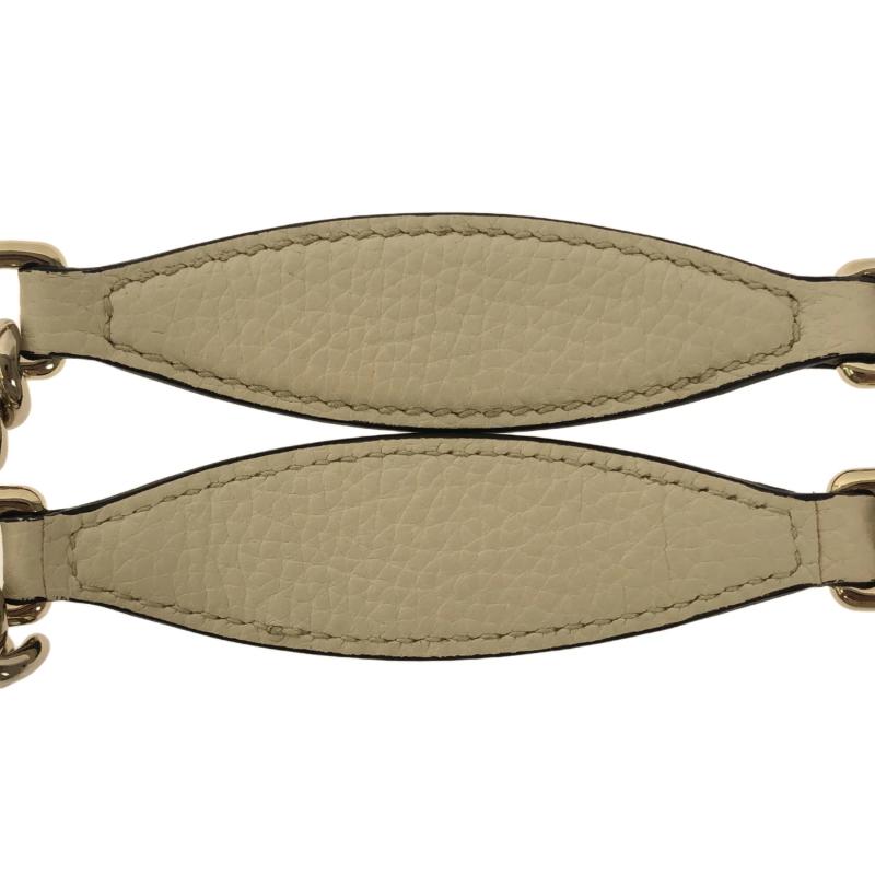 GUCCI  Pebbled Calfskin Medium Soho Chain Shoulder Bag Cream