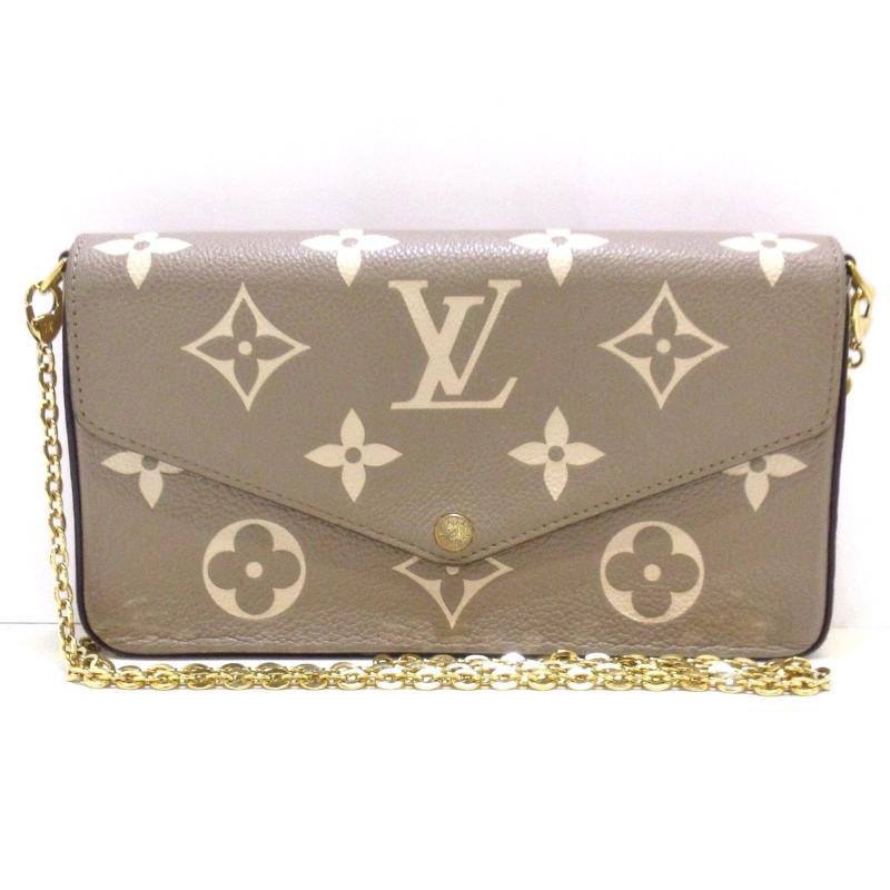 PRE-ORDER  Louis Vuitton  Empreinte Monogram Giant Felicie Pochette Tourterelle Creme FY5200