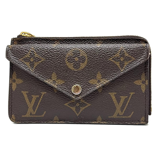 $675 Louis Vuitton  Monogram Recto Verso Card Holder Black RFID