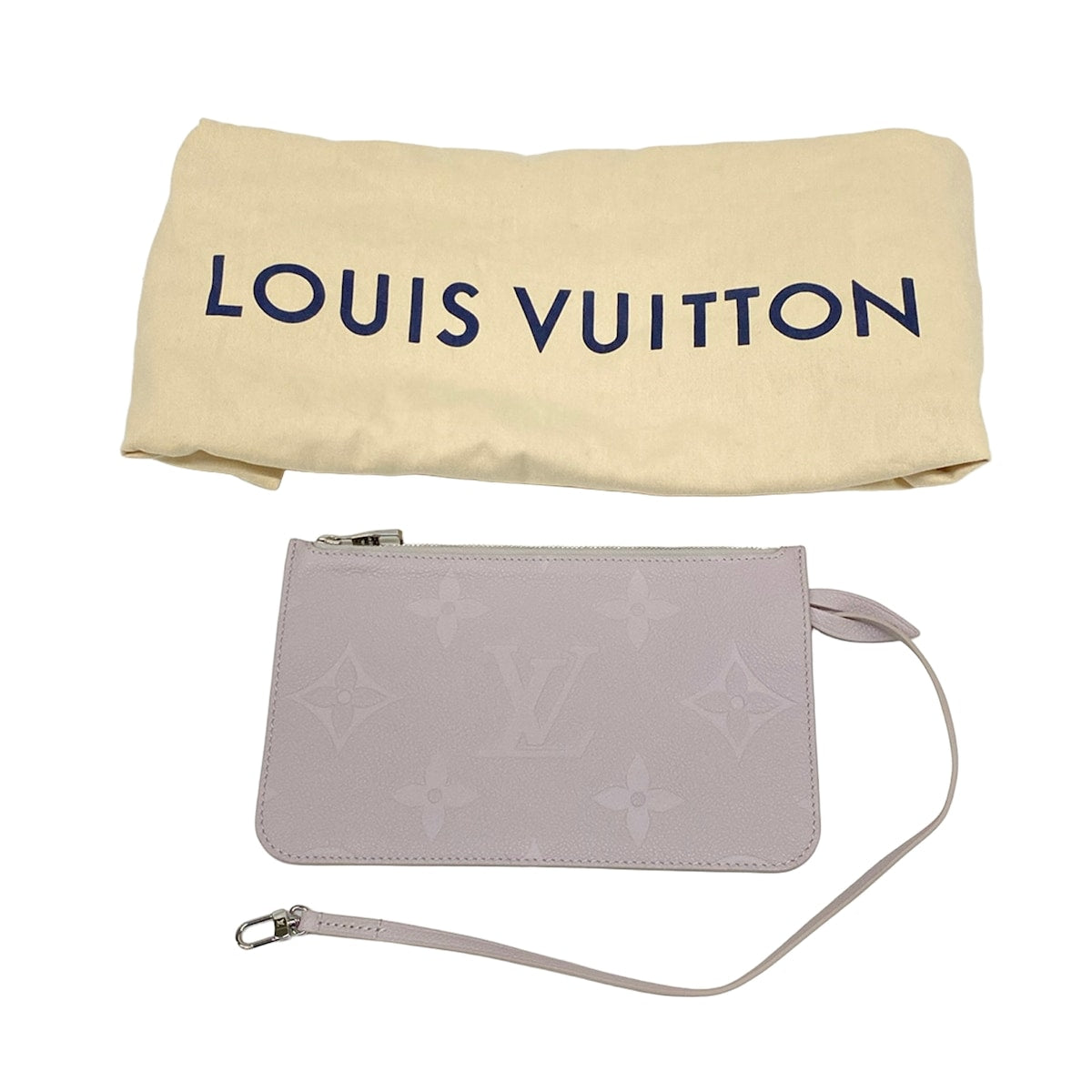 $3050 Louis Vuitton Neverfull MM Empreinte Grey Brume RFID with Pouch 10021314