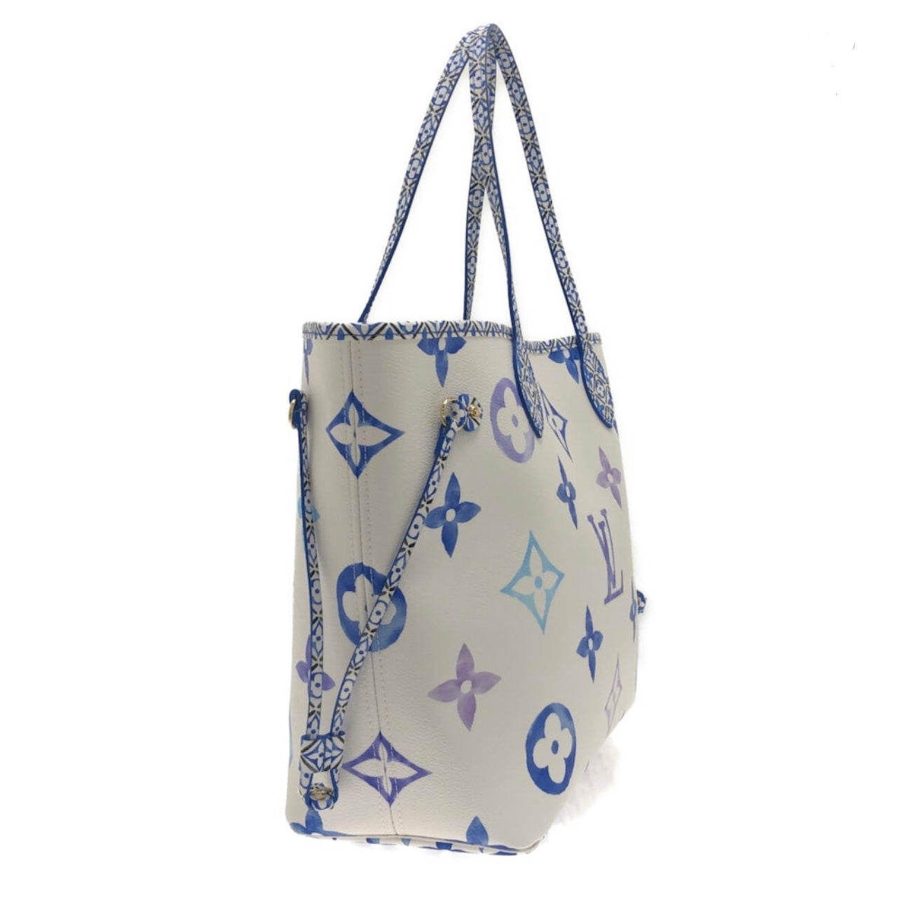 LOUIS VUITTON Neverfull MM By the Pool Tote Bag M22979 Blue Monogram Canvas