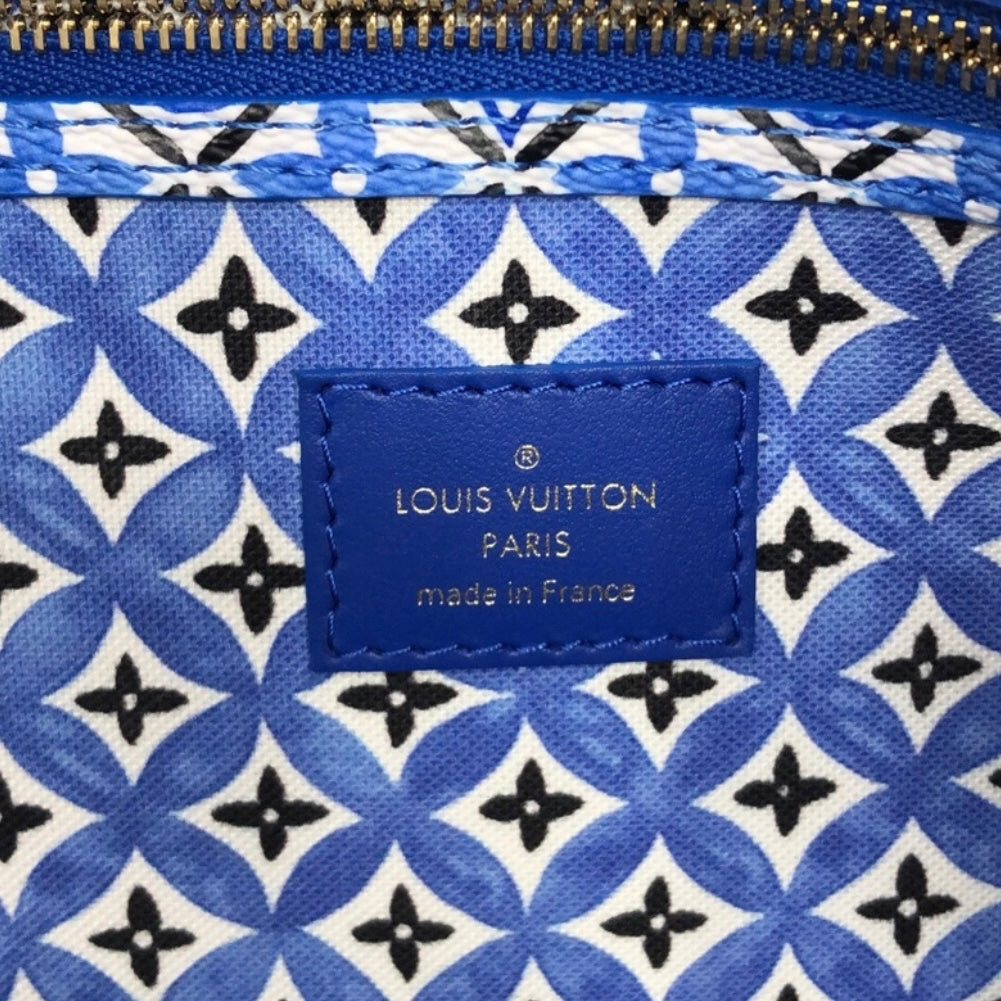 LOUIS VUITTON Neverfull MM By the Pool Tote Bag M22979 Blue Monogram Canvas