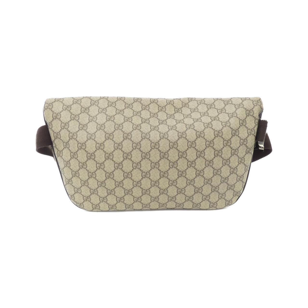 GUCCI  GG Supreme Monogram Belt Bag Dark Brown