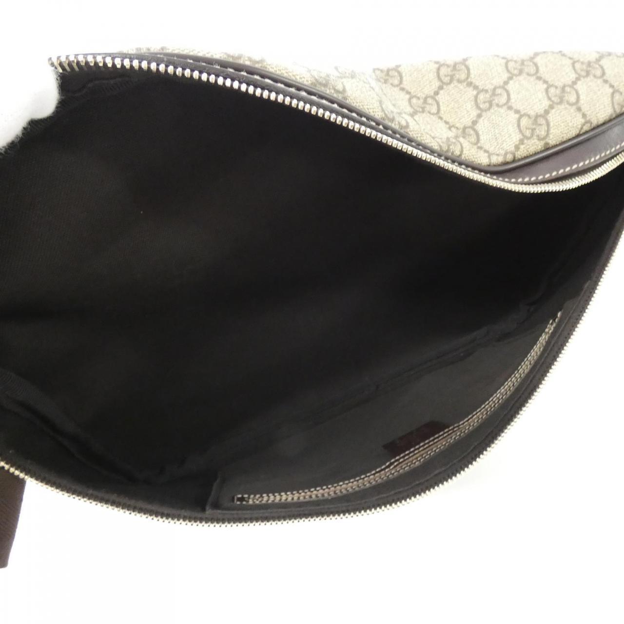 GUCCI  GG Supreme Monogram Belt Bag Dark Brown