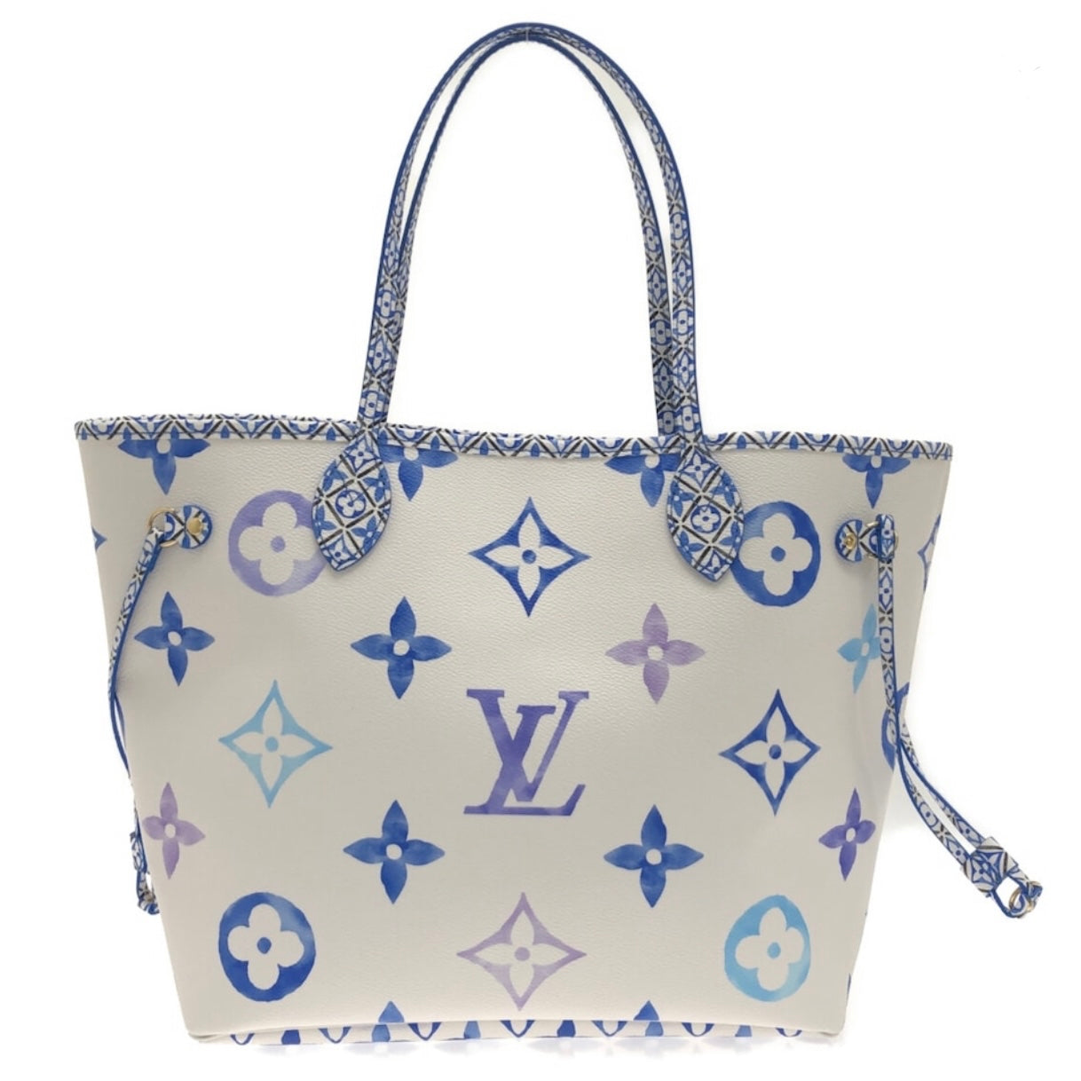 LOUIS VUITTON Neverfull MM By the Pool Tote Bag M22979 Blue Monogram Canvas