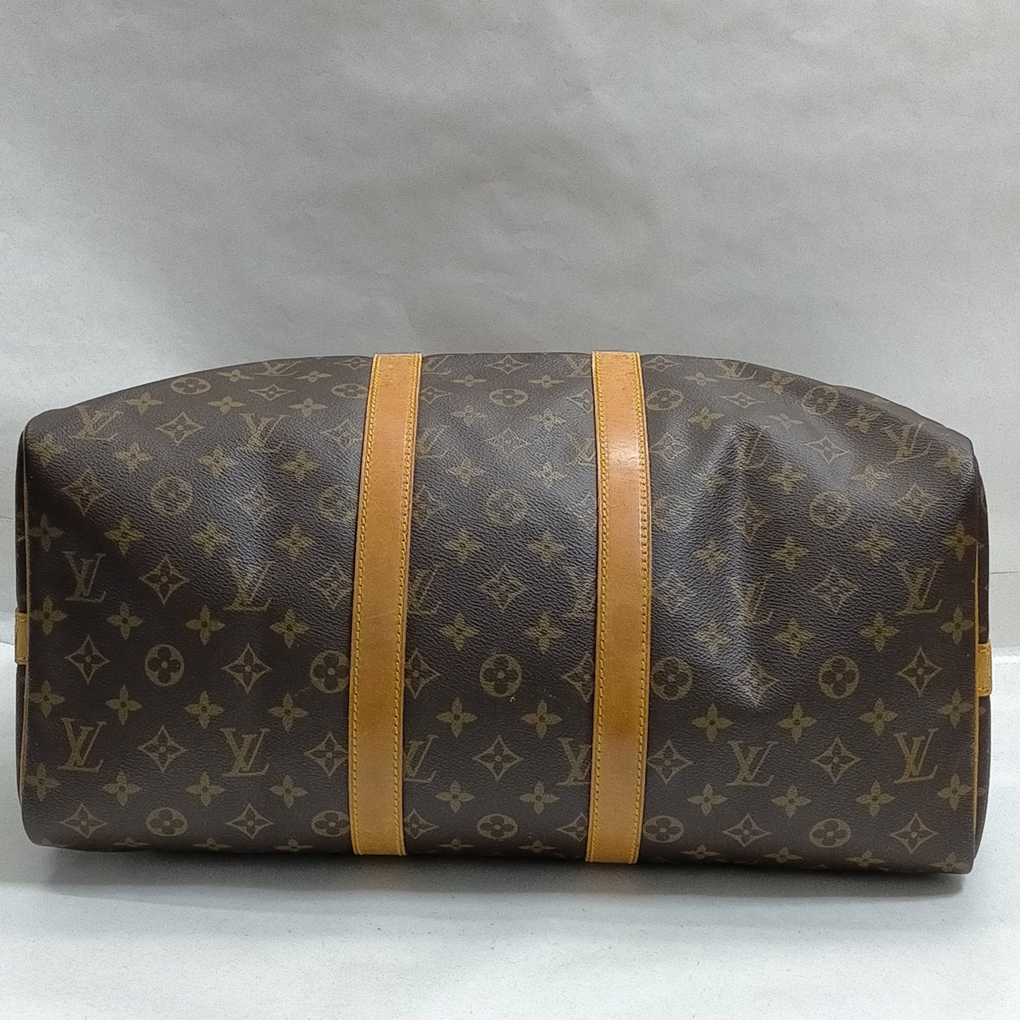 $2650 1991 Louis Vuitton LV Boston Bag Keepall Bandouliere 45 Brown Monogram MI0911