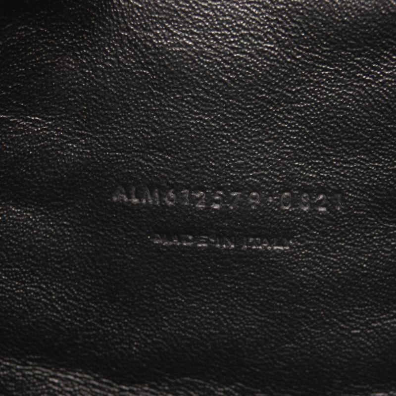 NEW Saint Laurent Matelasse Monogram Mini Lou Camera Bag Black Patent