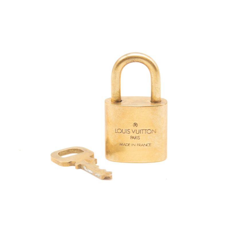 LOUIS VUITTON Brass Lock and Key Set #317