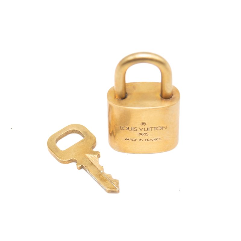 LOUIS VUITTON Brass Lock and Key Set #317