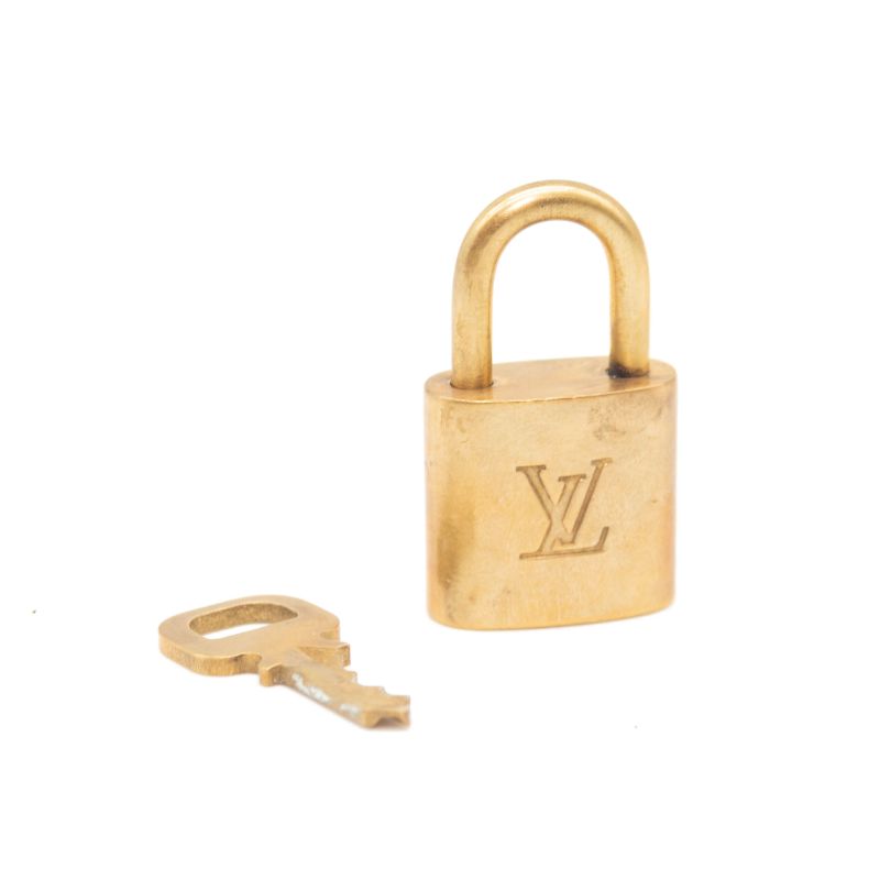 LOUIS VUITTON Brass Lock and Key Set #317