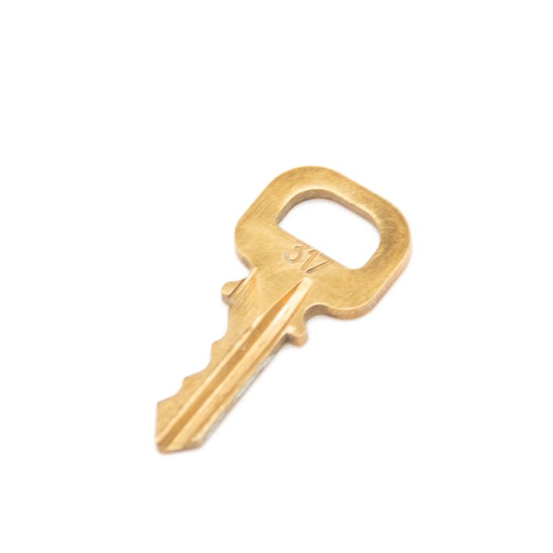 LOUIS VUITTON Brass Lock and Key Set #317