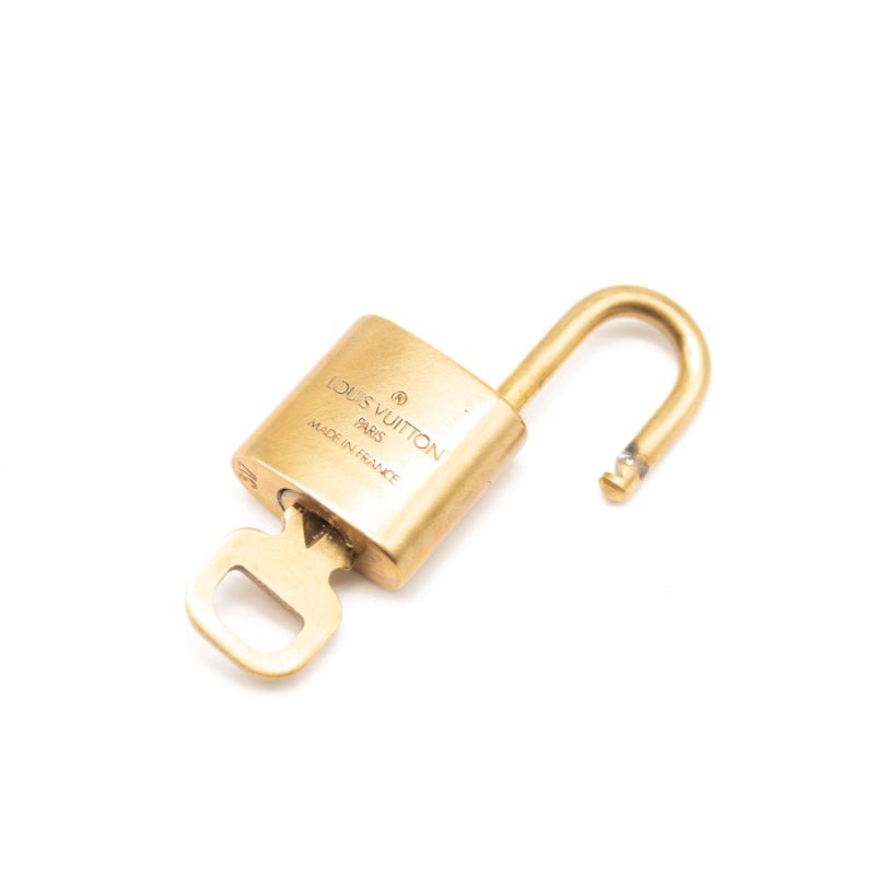 LOUIS VUITTON Brass Lock and Key Set #317