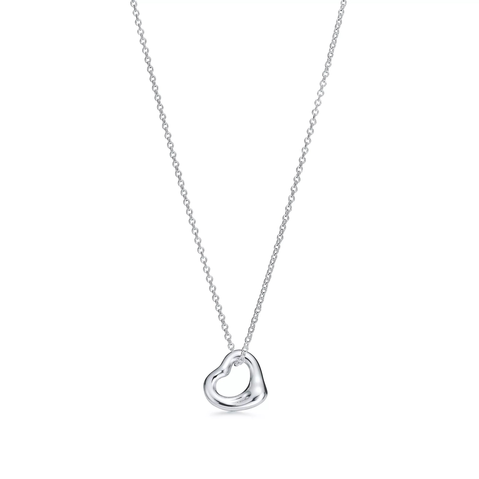 Tiffany & Co. Elsa Peretti 美品　オープンハート 02 $345 Tiffany & Co. Elsa Peretti 11 mm Open Heart Pendant Sterling
