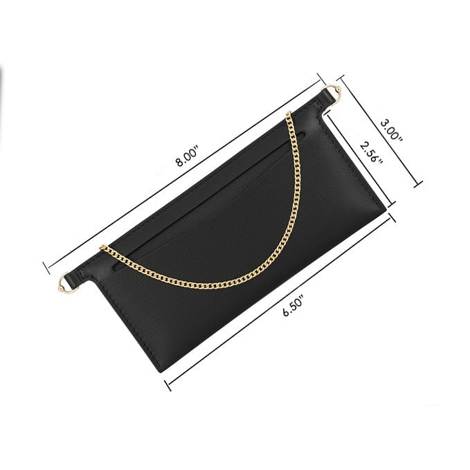 Black Wallet Insert with Chain