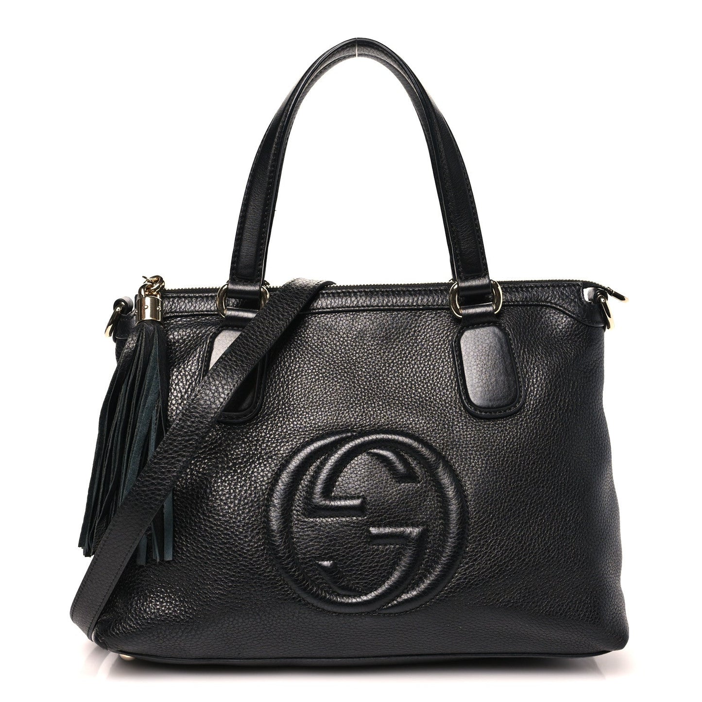 $2150 CONSIGNMENT GUCCI Cellarius Calfskin Small Soho Top Handle Satchel Black