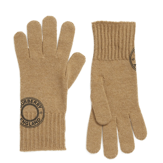 NEW Burberry Logo Cashmere Blend Gloves