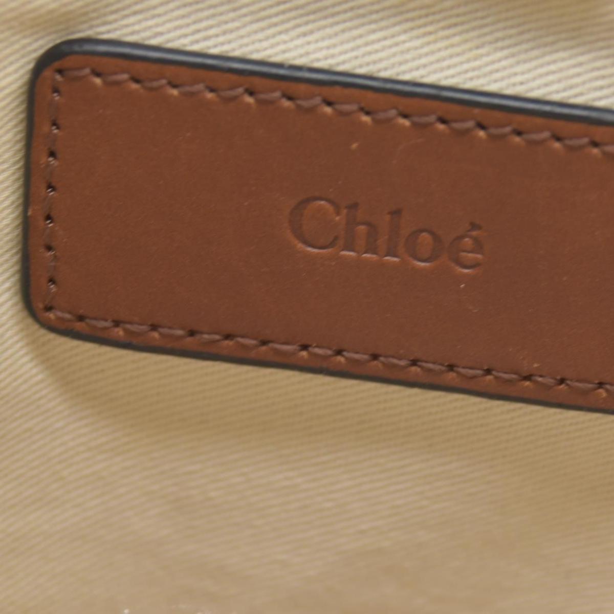 $890 Chloé Small Boa Polyester Leather 2-Way Handbag Mini Tote