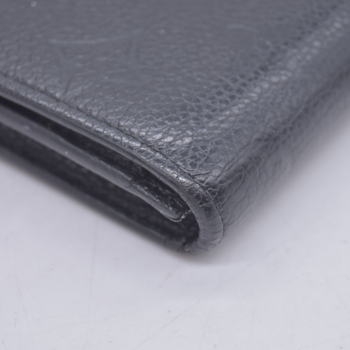 $480 2016 Louis Vuitton Empreinte Business Card Holder Black CA1196