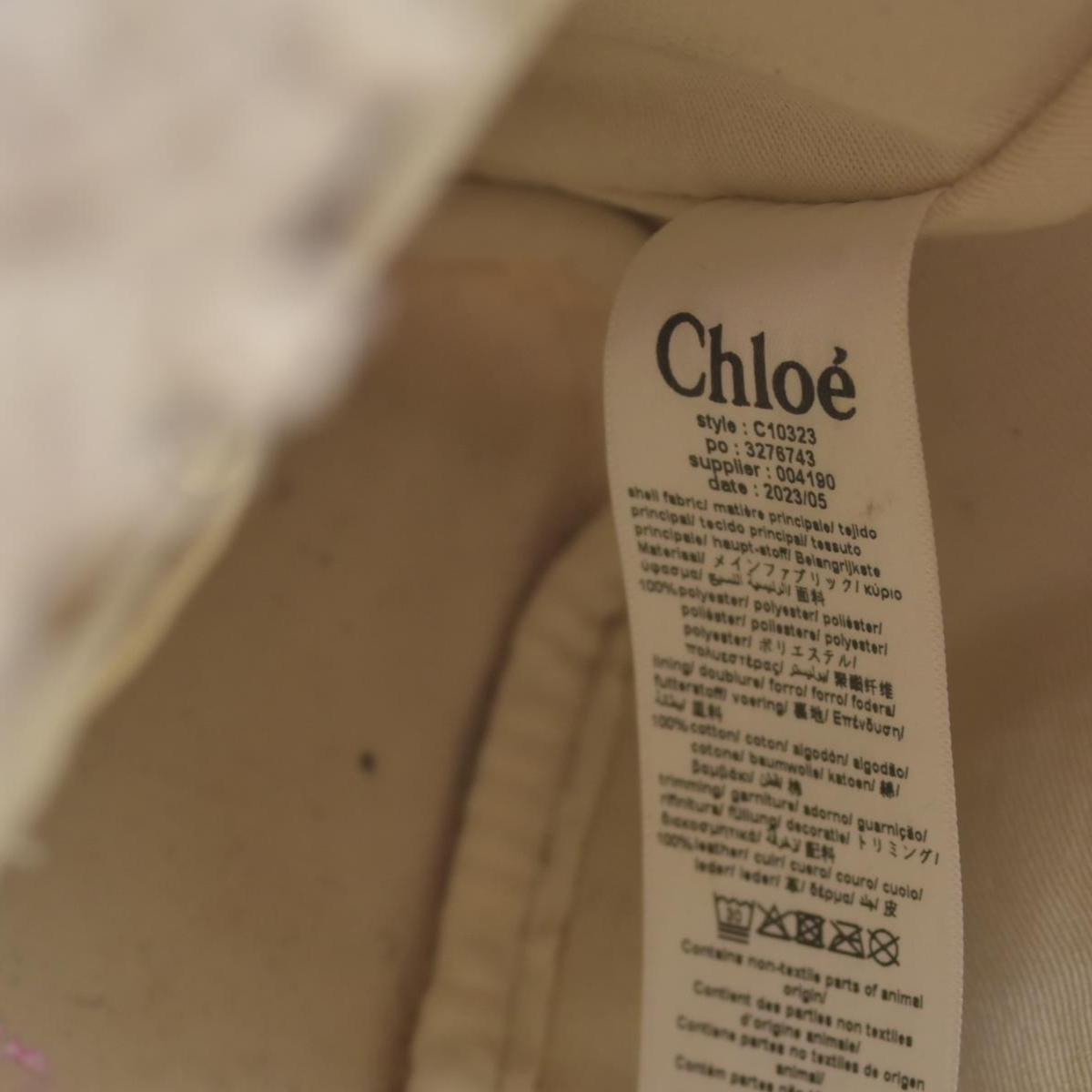 $890 Chloé Small Boa Polyester Leather 2-Way Handbag Mini Tote