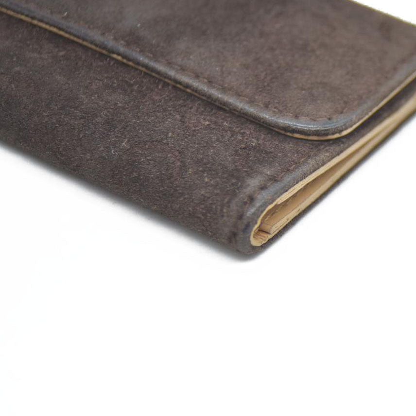 $330 CELINE C Macadam Suede Leather 6 Ring Key Case Brown