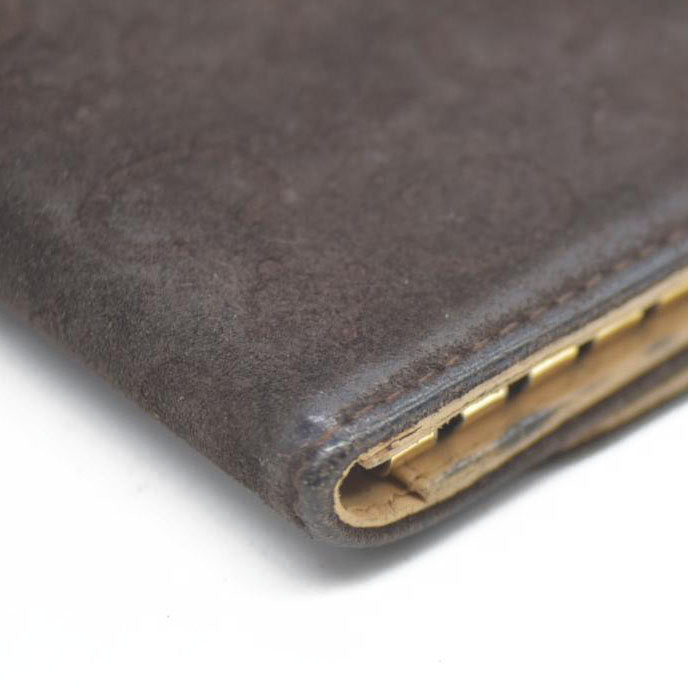 $330 CELINE C Macadam Suede Leather 6 Ring Key Case Brown