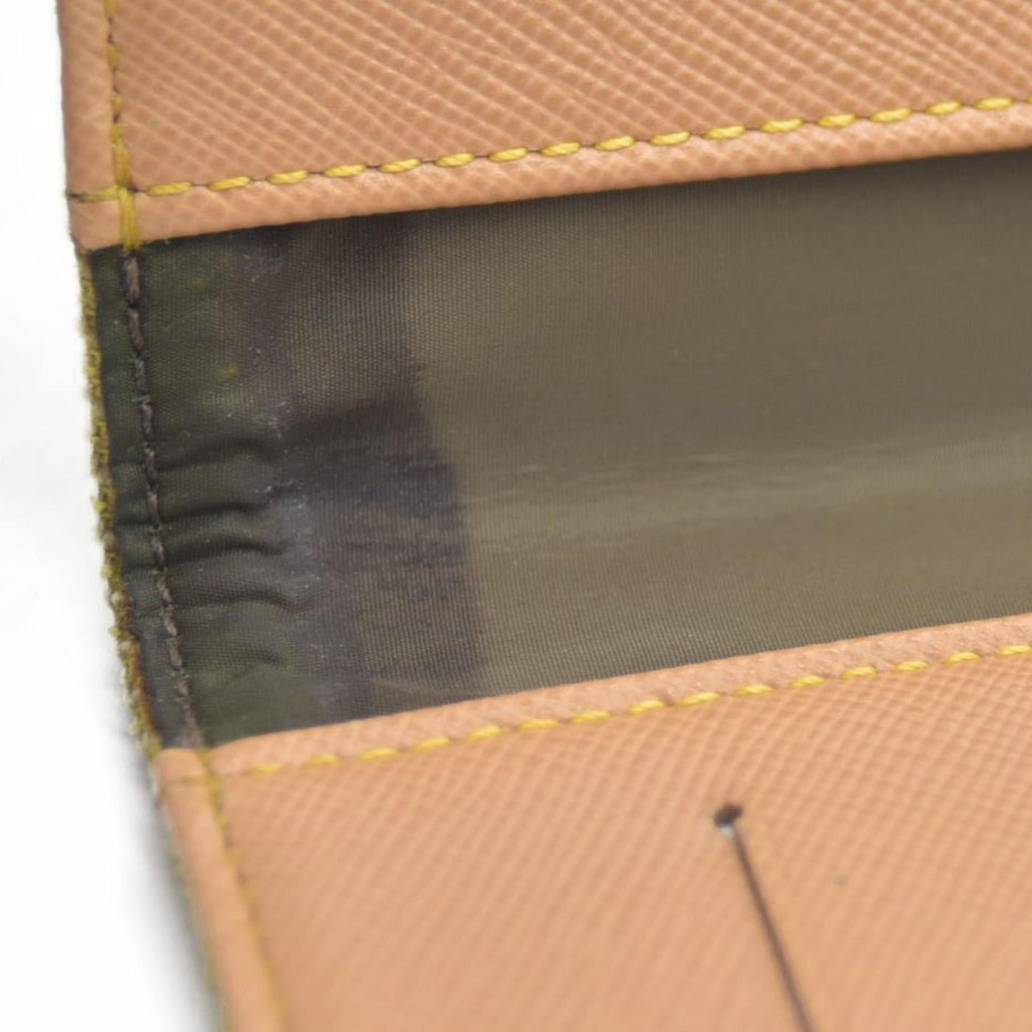 AUCTION $510 Louis Vuitton  Damier Geant Americas Cup Card Holder Wallet Yellow