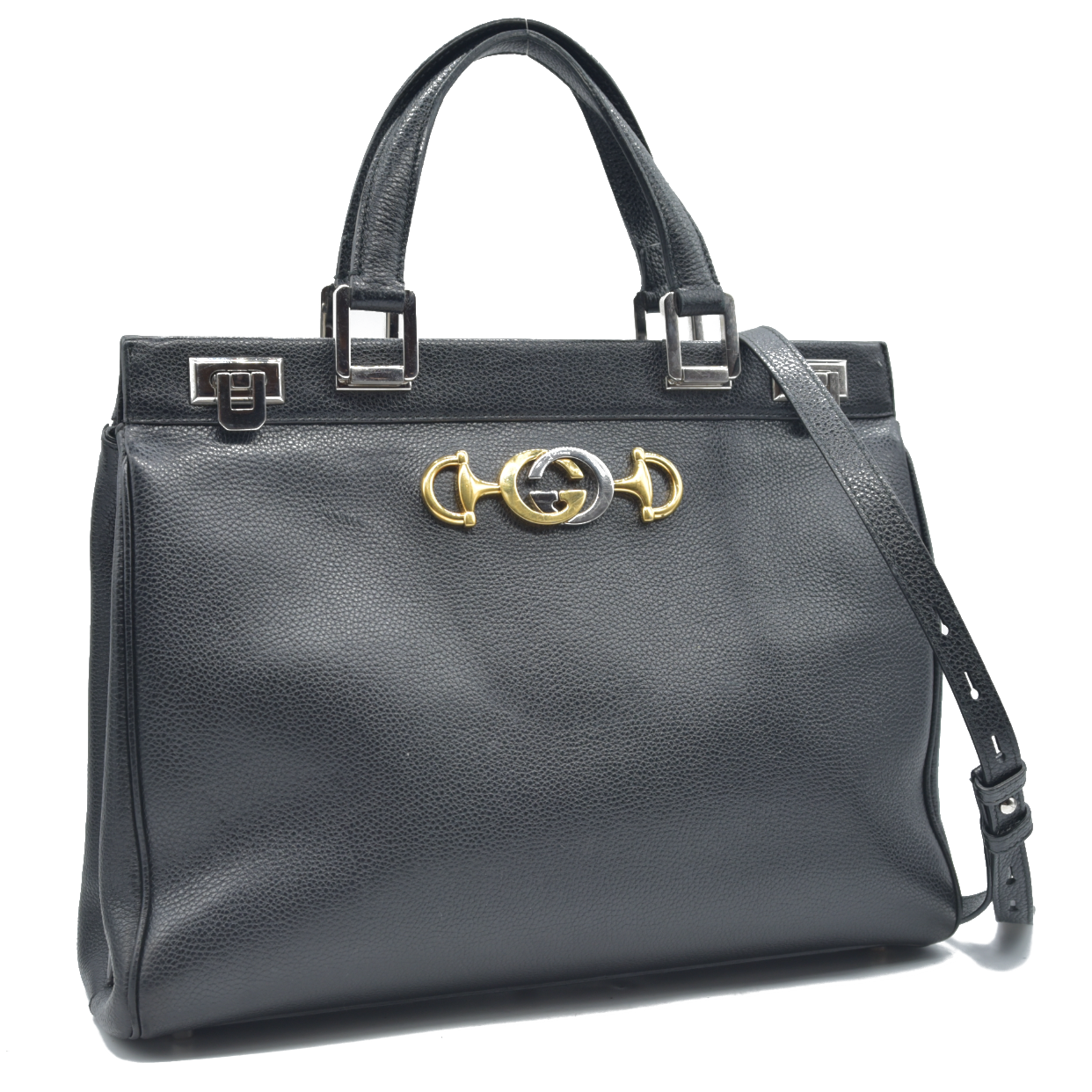 $4500 GUCCI Zumi Medium Top Handle 2-Way Bag