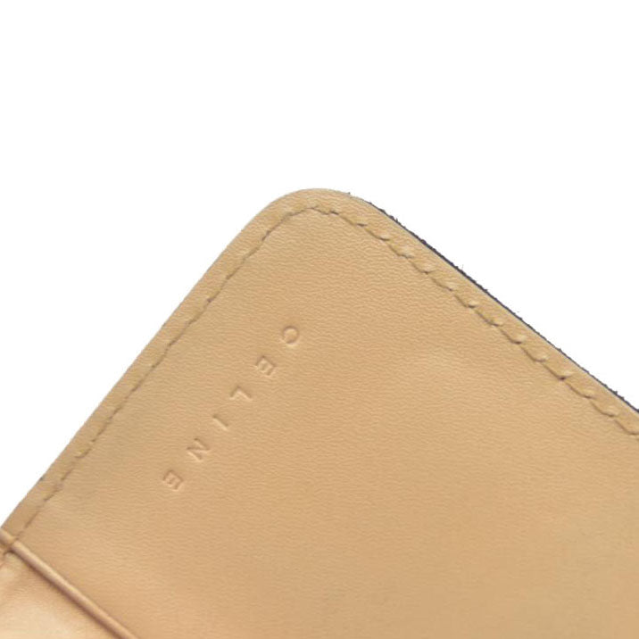 $330 CELINE C Macadam Suede Leather 6 Ring Key Case Brown