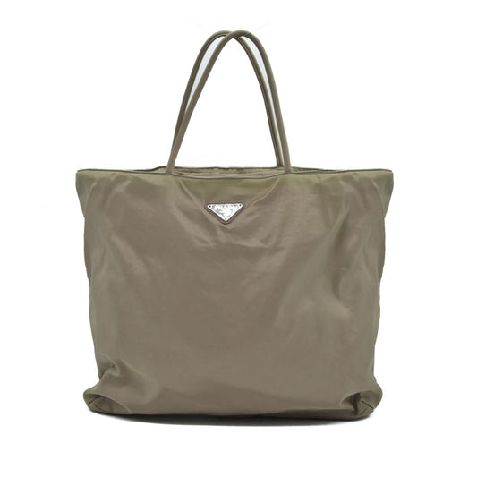 $500 Prada  Tessuto Nylon Tote Greige CONSIGNMENT