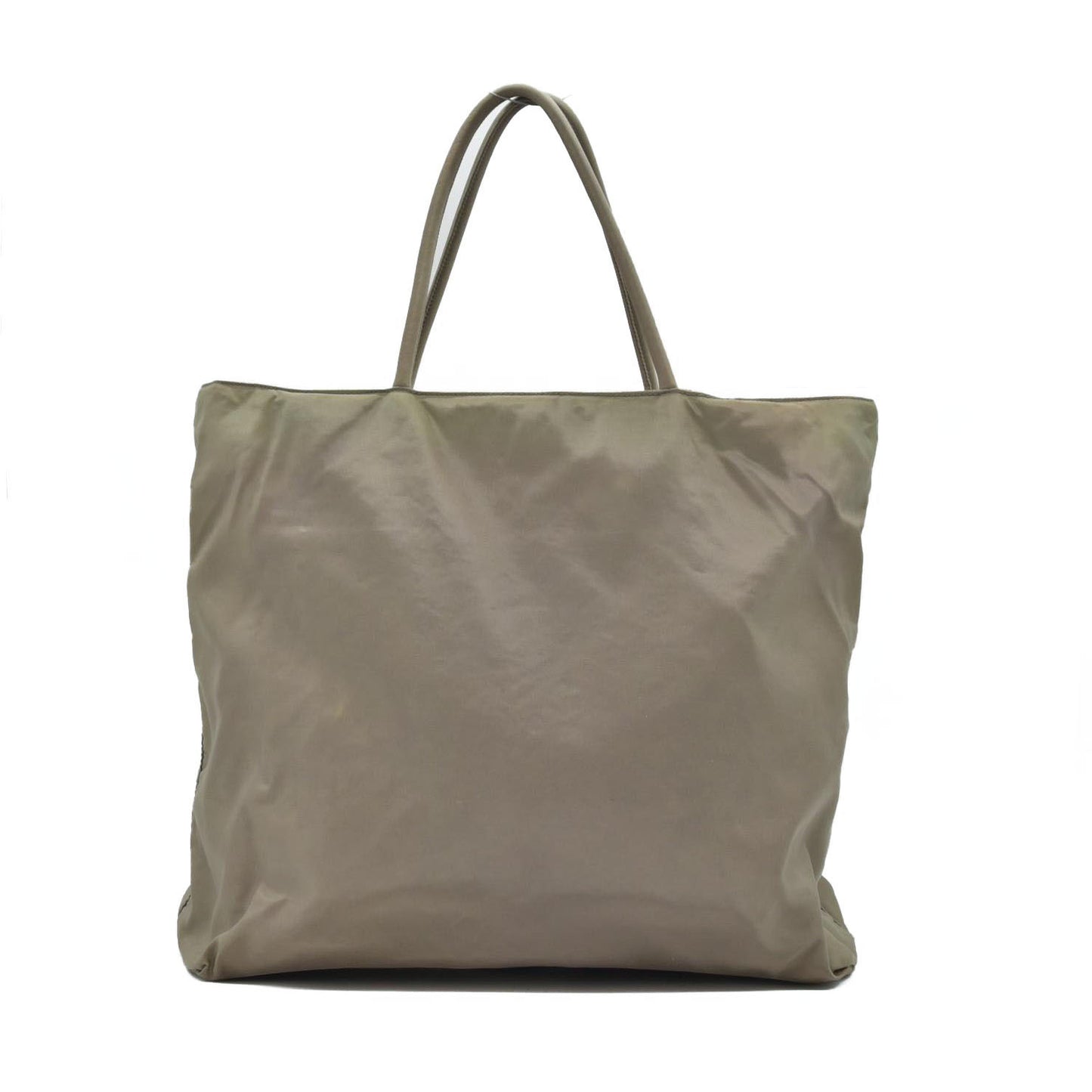 $500 Prada  Tessuto Nylon Tote Greige CONSIGNMENT